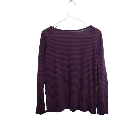 Lucky Brand Shirt Womens XLarge Burgundy Striped Long Sleeve Lightweight Stretch - Picture 11 of 11